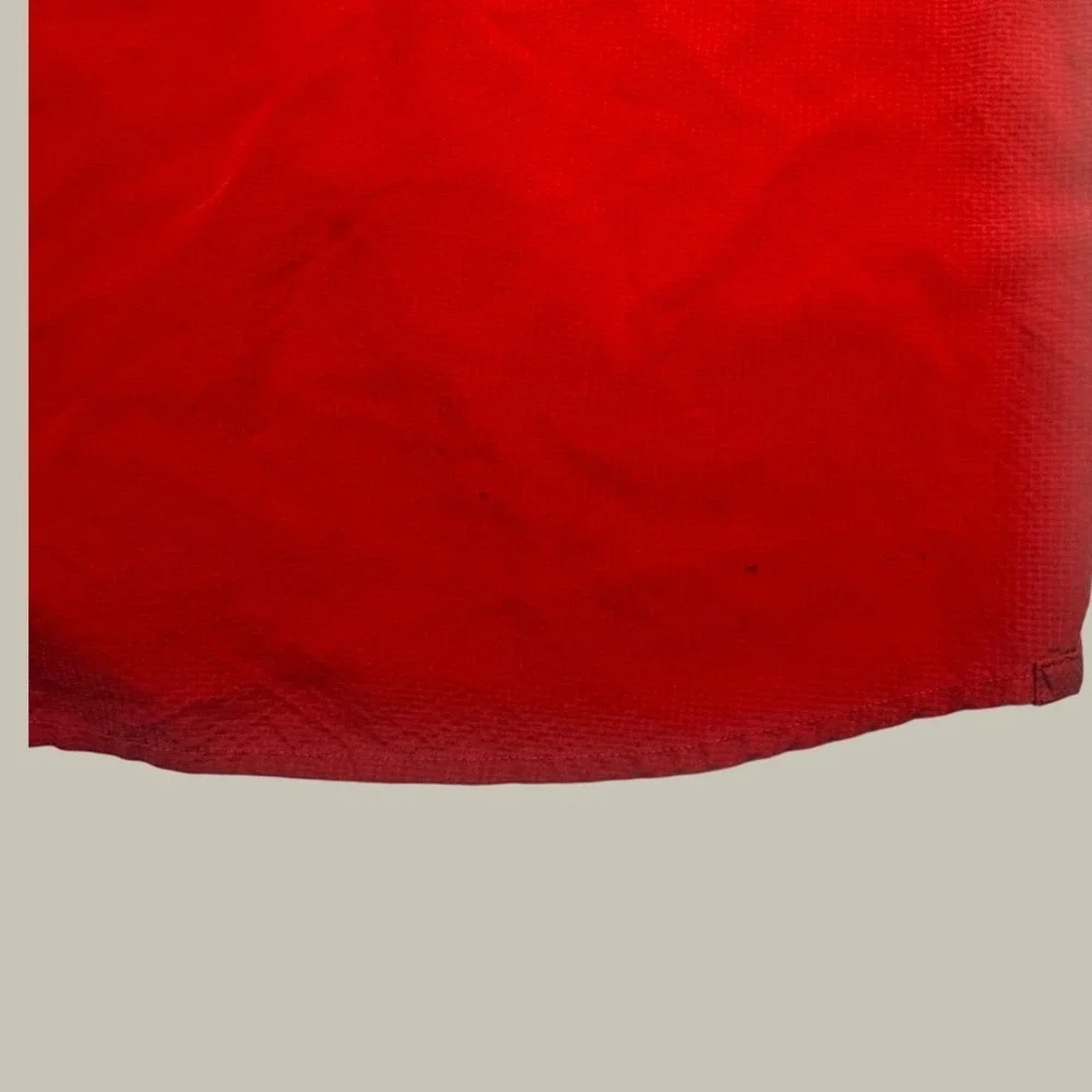 The North Face Mens Red Ripstop Short‎ Sleeve Button Up Hiking Shirt Large